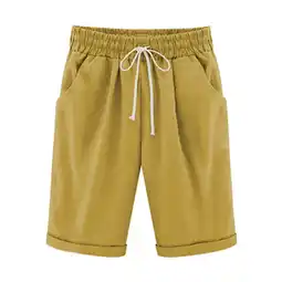 Walmart Aofany Plus Size Womens Summer Shorts Cotton Linen Pants Casual Shorts On Clearance offer