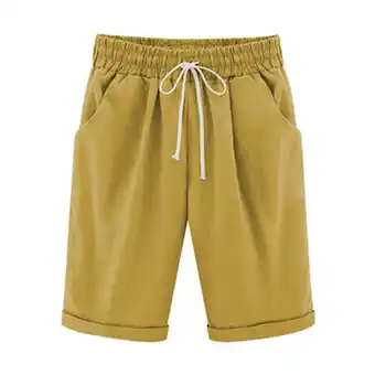 Walmart Aofany Plus Size Womens Summer Shorts Cotton Linen Pants Casual Shorts On Clearance offer