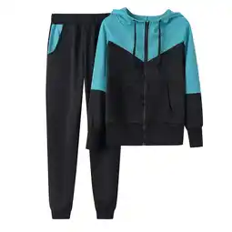 Walmart Giftesty Hooded Long Sleeve Solid Polyester Winter Tracksuit Sport Sweatsuits offer