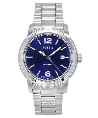 Walmart Fossil Heritage Stainless Steel Blue Dial Automatic ME3244 Men's Watch offer