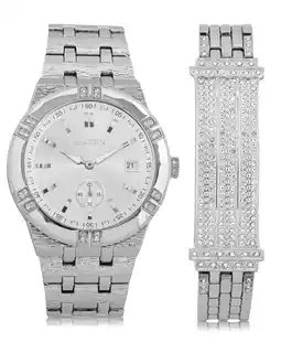 Walmart Elgin Adult Male Analog Watch and Bracelet Set in Silver (FG170010ST) offer