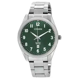 Walmart Citizen Quartz Green Dial Stainless Steel Men's Watch BI1031-51X offer