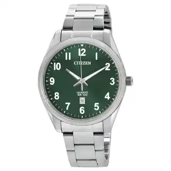 Walmart Citizen Quartz Green Dial Stainless Steel Men's Watch BI1031-51X offer
