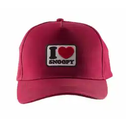 Walmart Peanuts Adult I Heart Snoopy Snapback Cap offer