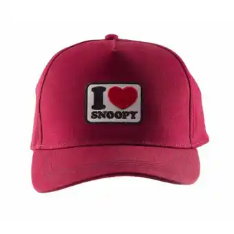 Walmart Peanuts Adult I Heart Snoopy Snapback Cap offer