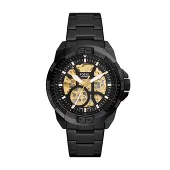 Walmart Fossil 0's Bronson Automatic, Black Stainless Steel Watch offer