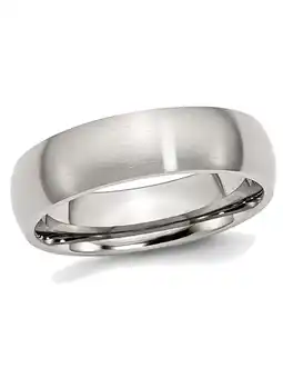 Walmart Mens Chisel 6mm Stainless Steel Comfort Fit Wedding Band Ring offer