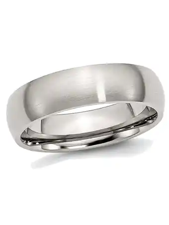 Walmart Mens Chisel 6mm Stainless Steel Comfort Fit Wedding Band Ring offer