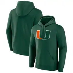 Walmart Men's Fanatics Green Miami Hurricanes Fleece Pullover Hoodie offer