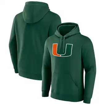 Walmart Men's Fanatics Green Miami Hurricanes Fleece Pullover Hoodie offer