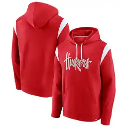 Walmart Men's Fanatics Scarlet Nebraska Huskers Gym Rat Pullover Hoodie offer