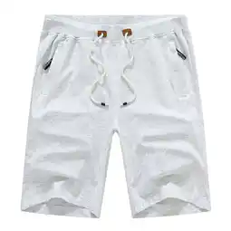 Walmart yukaichen Casual Drawstring Zipper Pockets Bermuda Shorts offer