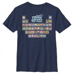 Walmart Boy's Nintendo Animal Crossing New Horizons Periodic Table of Characters Graphic Tee offer