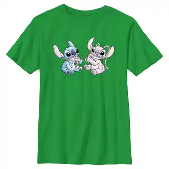 Walmart Boy's Lilo & Stitch Ice Cream Couple Graphic Tee Kelly Green X Small offer