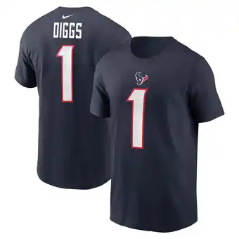 Walmart Men's Nike Stefon Diggs Navy Houston Texans Player Name & Number T-Shirt offer
