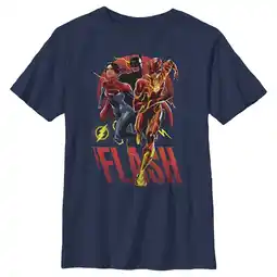 Walmart Boy's The Flash Distressed Superheroes Team Graphic Tee Navy Blue X Small offer
