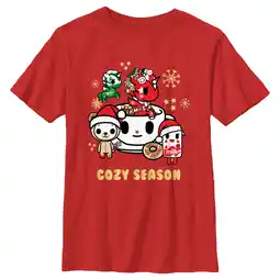 Walmart Boy's Tokidoki Christmas Cozy Season Graphic Tee Red Large offer