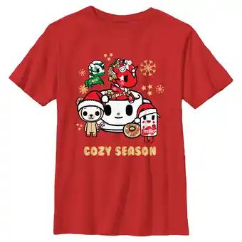 Walmart Boy's Tokidoki Christmas Cozy Season Graphic Tee Red Large offer