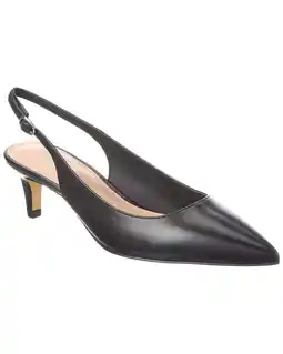Walmart Stuart Weitzman Mara 50 Leather Slingback Pump, 8.5, Black offer