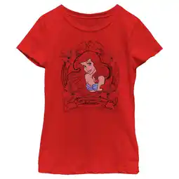 Walmart Girl's The Little Mermaid Ariel Part of Your World Graphic Tee Red X Small offer