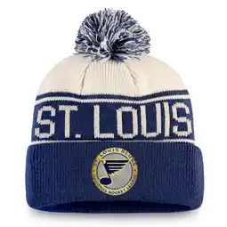 Walmart Men's-Fanatics White St. Louis Blues Heritage Cuffed Knit Hat with Pom offer