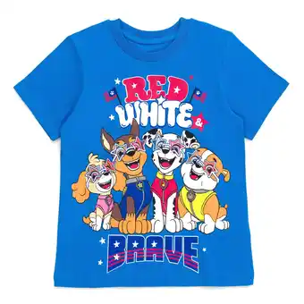 Walmart Paw Patrol Skye Chase Marshall July 4th T-Shirt Toddler to Little Kid offer