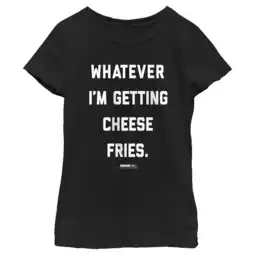 Walmart Girl's Mean Girls Whatever I’m Getting Cheese Fries Quote Graphic Tee Black Medium offer