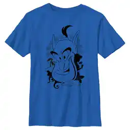 Walmart Boy's Aladdin Genie Grin Graphic Tee Royal Blue Small offer
