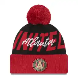 Walmart Men's New Era Black Atlanta United FC Confident Cuffed Pom Knit Hat offer
