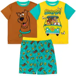 Walmart Scooby-Doo Scooby Doo Shaggy Velma Big Boys Pajama Shirts and Shorts Little Kid to Big Kid offer