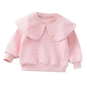 Walmart ZPWKLM ZPWKLM Crewneck Sweater Shirts For Long Sleeve Solid Color Clothes For Infnants size 18-24M offer