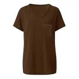 Walmart ZPWKLM ZPWKLM Cute Shirt For Toddler Pocket Short Sleeve Solid Loose V Neck Clothing For size 15-16T offer