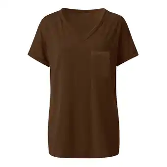 Walmart ZPWKLM ZPWKLM Cute Shirt For Toddler Pocket Short Sleeve Solid Loose V Neck Clothing For size 15-16T offer