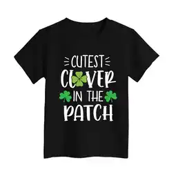 Walmart ZPWKLM Tops For Newborn Graphic Letter Print Pullovers Short Sleeve Clothes For Baby size 3-4T offer