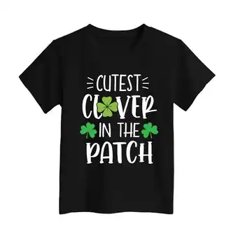 Walmart ZPWKLM Tops For Newborn Graphic Letter Print Pullovers Short Sleeve Clothes For Baby size 3-4T offer