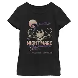Walmart Girl's The Nightmare Before Christmas Jack Retro Movie Poster Graphic Tee Black X Small offer