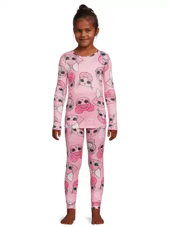 Walmart L.O.L. Surprise! Girls Snug Fit Long Sleeve Top and Pants, 2-Piece Pajama Set, Sizes 4-10 offer