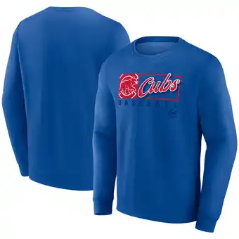 Walmart Men's Fanatics Royal Chicago Cubs Focus Fleece Pullover Sweatshirt offer