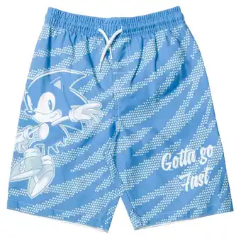 Walmart SEGA Sonic The Hedgehog Little Boys Swim Trunks Bathing Suit Blue/Gray 4 offer
