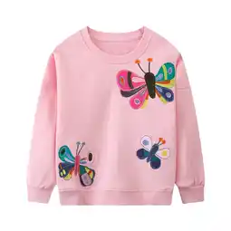 Walmart ZPWKLM Sweat Crewneck For Girl Boy Graphic Print Long Sleeve Pullover Blouse For Kids size 3-4T offer