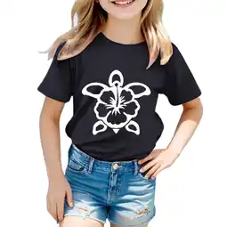 Walmart ZPWKLM T-Shirts For Round Neck Loose Short Sleeve Graphic Print Clothes For Girls Boys size 3-4T offer