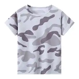 Walmart ZPWKLM ZPWKLM Tops For Child Gradient Striped Short Sleeve Crewneck Clothing For Infnants size 9-10T offer