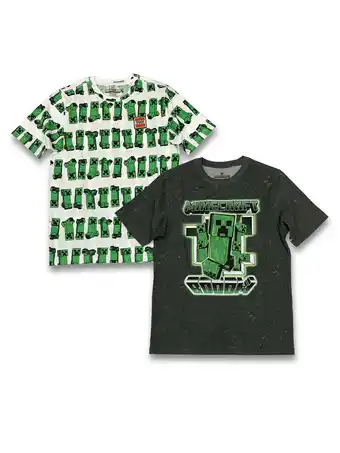 Walmart Minecraft Boys Graphic Short Sleeve 2-Pack Tees, Sizes 4-18 offer