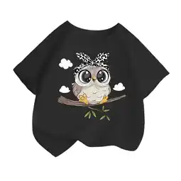 Walmart ZPWKLM Tops For Kid Printed Round Neck Short Sleeve Summer Loose Clothes For Kids size 2-4T offer
