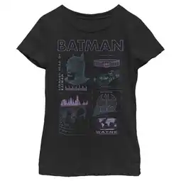 Walmart Girl's Batman Distressed Schematic Graphic Tee Black X Small offer