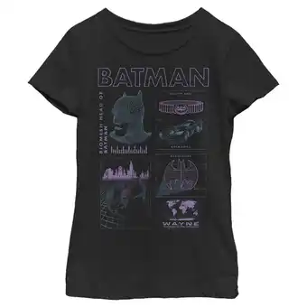 Walmart Girl's Batman Distressed Schematic Graphic Tee Black X Small offer