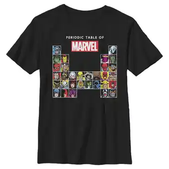 Walmart Boy's Marvel Periodic Table of Heroes Graphic Tee Black X Small offer