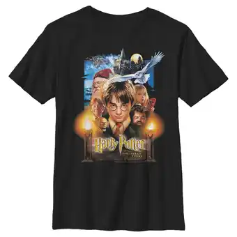 Walmart Boy's Harry Potter Sorcerer's Stone Movie Poster Graphic Tee Black X Small offer