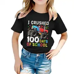 Walmart ZPWKLM ZPWKLM Tees For Kid Printed Round Neck Short Sleeved Shirt Clothes For Newborns size 3-4T offer