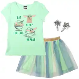 Walmart Star Wars The Child Little Girls T-Shirt and Tulle Skirt 4 Piece Outfit Set Toddler to Big Kid offer